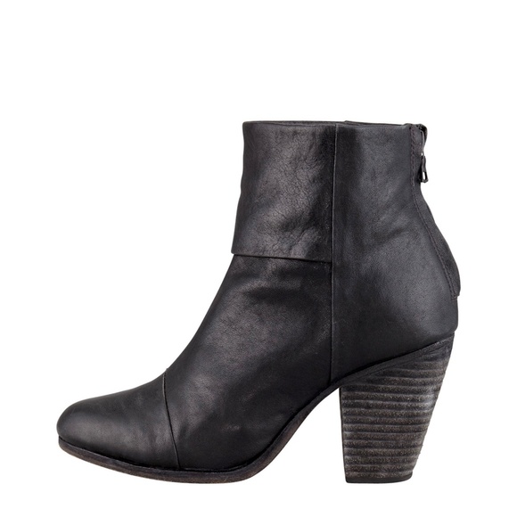 RAG & BONE Like NEW!! Classic Newbury Leather Bootie Shiny Black - Picture 3 of 12